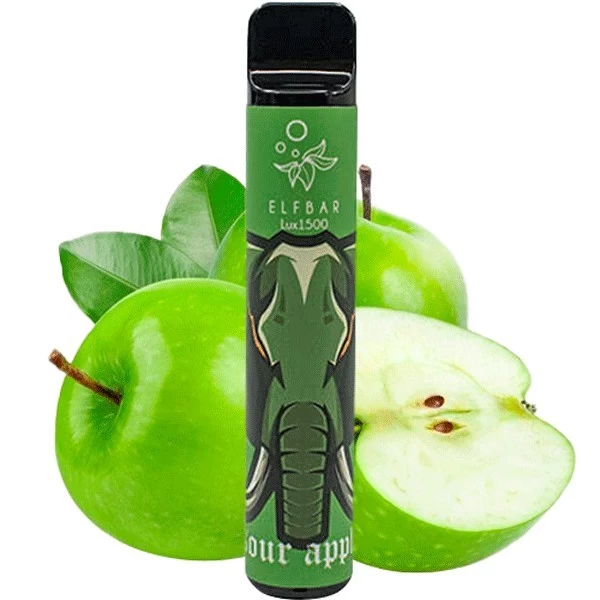 Одноразовая электронная сигарета Elf Bar Lux Sour Apple (Кислое Яблоко) (1500 Затяжек)