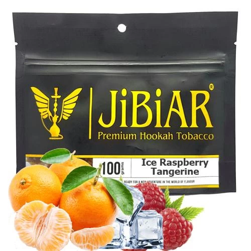 Табак JIBIAR Ice Raspberry Tangerine (Малина Мандарин Лед) 100 гр