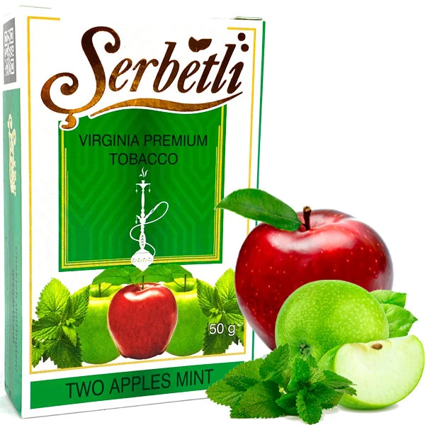 Табак Serbetli Two Apple with Mint (Двойное Яблоко Мята) 50гр