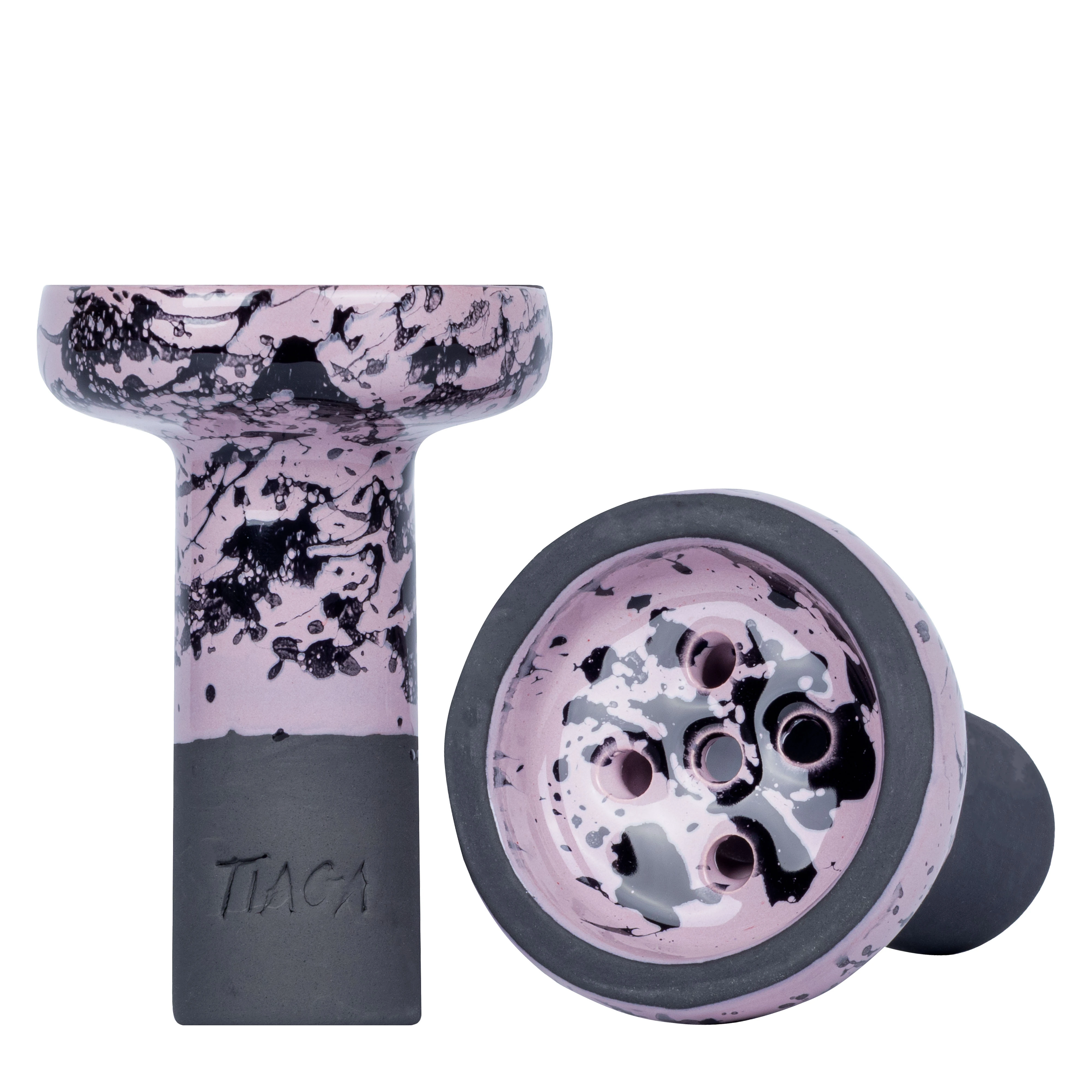 Чашка глиняная Tiaga Drops (Фиолетовый с черным)