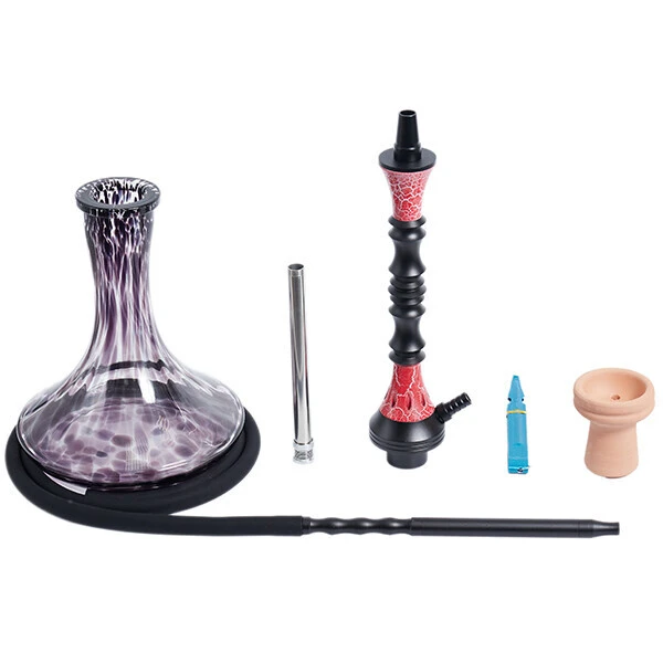 Кальян Hookah Deluxe H04-RD (Прозрачный с фиолетовым)