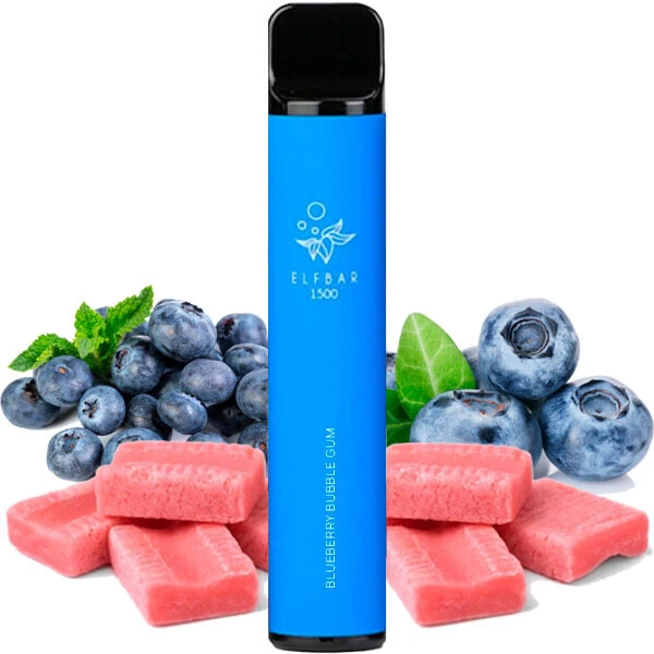 Одноразовая электронная сигарета Elf Bar Blueberry Bubble Gum (Черника Бабл Жвачка) (1500 Затяжек)
