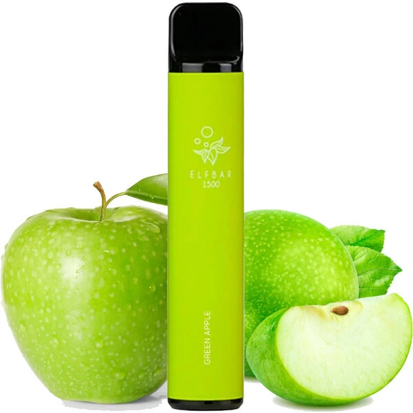 Одноразовая электронная сигарета Elf Bar Green Apple (Зеленое яблоко) (1500 Затяжек)
