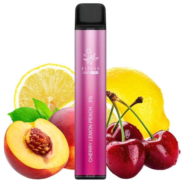 Одноразовая электронная сигарета Elf Bar Ultra Cherry Lemon Peach (Вишня Лимон Персик) (1500 Затяжек)