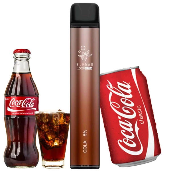 Одноразовая электронная сигарета Elf Bar Ultra Cola (Кола) (1500 Затяжек)