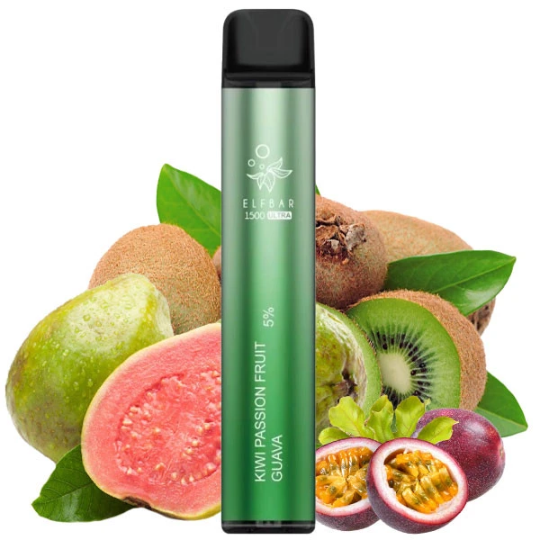 Одноразовая электронная сигарета Elf Bar Ultra Kiwi Passion Fruit Guava (Киви Маракуйя Гуава) (1500 Затяжек)