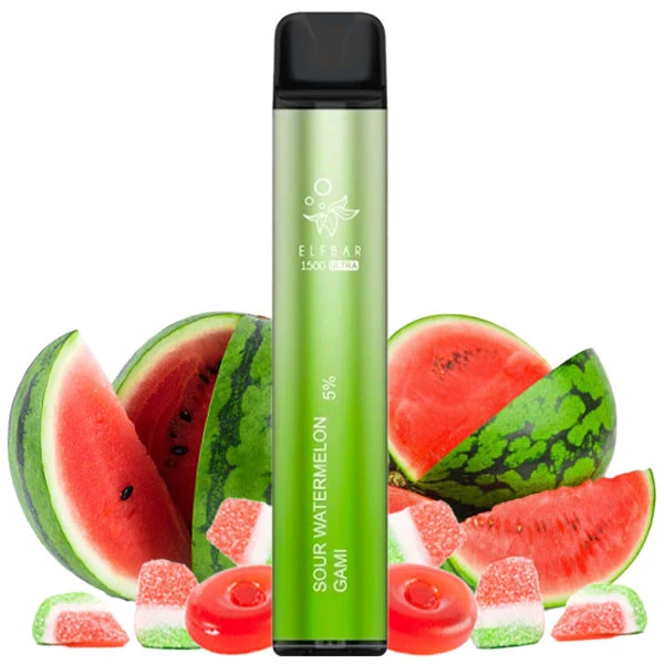 Одноразовая электронная сигарета Elf Bar Ultra Sour Watermelon Gami (Сауэр Арбуз Гамми) (1500 Затяжек)