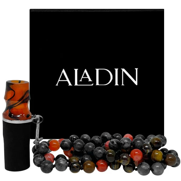 Персональний мундштук в упаковці Aladin Premium (Помаранчевий з чорним) — фото 2
