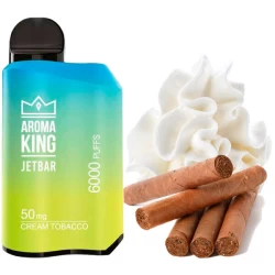 Одноразовая электронная сигарета Aroma King Jetbar Cream Tobacco (Крем Табак) (6000 Затяжек)