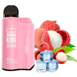 Одноразовая электронная сигарета Aroma King Jetbar Lychee Ice (Личи Лед) (6000 Затяжек)