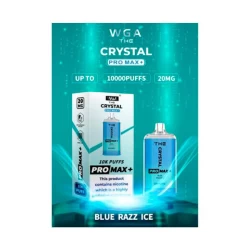 Одноразовая электронная сигарета Crystal Pro Max Blue Razz Ice (Блу Разз Лед) (10000 Затяжек)