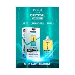 Одноразовая электронная сигарета Crystal Pro Max Blue Razz Lemonade (Блу Разз Лимонад) (10000 Затяжек)