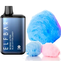 Одноразовая электронная сигарета Elf Bar BC Ultra Blue Cotton Candy (Блу Сахарная Вата) (5000 Затяжек)