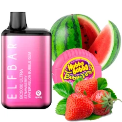 Одноразовая электронная сигарета Elf Bar BC Ultra Strawberry Watermelon Bubble Gum (Клубника Арбуз Сладкая Жвачка) (5000 Затяжек)