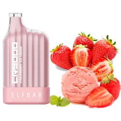 Одноразовая электронная сигарета Elf Bar CR Strawberry Ice Cream (Клубника Мороженое) (5000 Затяжек)