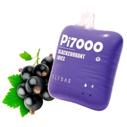 Одноразовая электронная сигарета Elf Bar Pi Blackcurrant Juice (Черная Смородина Джус) (7000 Затяжек)