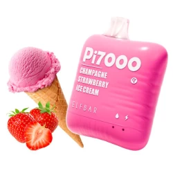Одноразовая электронная сигарета Elf Bar Pi Champagne Strawbwerry Ice Cream (Шампань Клубника Мороженое) (7000 Затяжек)