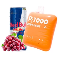 Одноразовая электронная сигарета Elf Bar Pi Grape Energy (Виноград Энергетик) (7000 Затяжек)