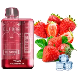 Одноразовая электронная сигарета Elf Bar TE Strawberry Ice (Клубника Лед) (5000 Затяжек)