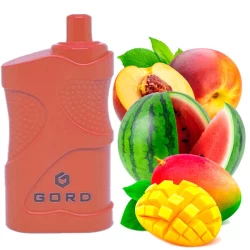 Одноразовая электронная сигарета GORD Peach Mango Watermelon (Персик Манго Арбуз) (4000 Затяжек)