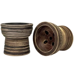 Чашка глиняная Gusto Bowls Turkish Vintage (Коричневый с белым)