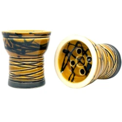 Чашка глиняная Sweet Bowls New Turkish Glaze (Желтый с черным)