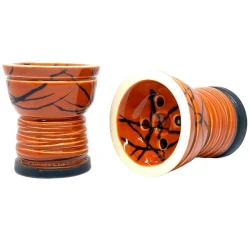 Чашка глиняная Sweet Bowls New Turkish Glaze (Оранжевый с черным)
