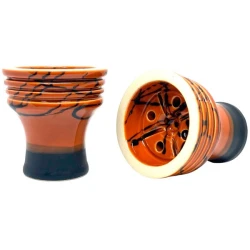 Чашка глиняная Sweet Bowls Unika Glaze (Оранжевый с черным)