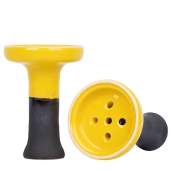 Чашка глиняна 2x2 Flat Yellow Crakle Graphite Classic (Жовтий)
