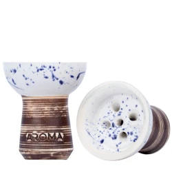 Чашка глиняная Aroma Sierra (Белый с синим)