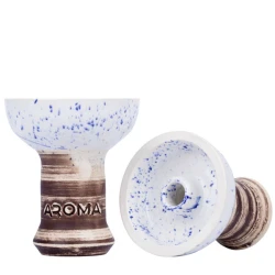 Чашка глиняная Aroma Zulu (Белый с синим)