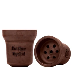 Чашка глиняна GrynBowls Accent Все Буде Україна (Коричневий)