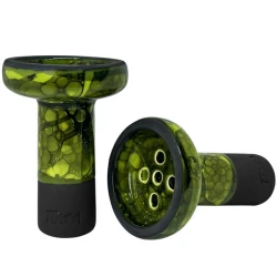 Чашка глиняна Tiaga Drops (Зелений з чорним)
