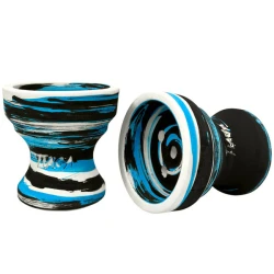 Чашка глиняна Tiaga Hookah Flash Light (Чорний з синім)