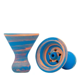 Чашка глиняна Trumpet Bell (Синій з помаранчевим)
