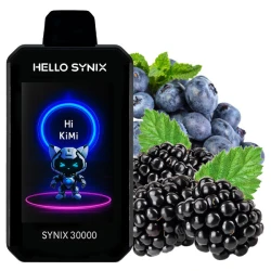 Одноразова електронна сигарета Hello Synix Blackberry Blueberry (Ожина Чорниця) (30000 Затяжок)