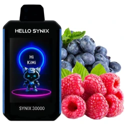Одноразовая электронная сигарета Hello Synix Blueberry Razz (Блуберри Разз) (30000 Затяжек)