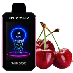 Одноразова електронна сигарета Hello Synix Cherry Twist (Вишня Твіст) (30000 Затяжок)