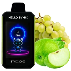 Одноразова електронна сигарета Hello Synix Grape Apple (Виноград Яблуко) (30000 Затяжок)
