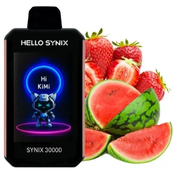 Одноразова електронна сигарета Hello Synix Strawberry Swag (Полуниця Свег) (30000 Затяжок)