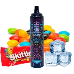 Одноразовая электронная сигарета Aroma King Ice Skiddles (Лед Скиттлс) (10000 Затяжек)