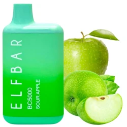 Одноразовая электронная сигарета Elf Bar BC Sour Apple (Сауэр Яблоко) (5000 затяжек)