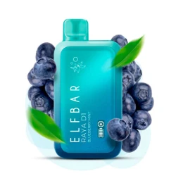 Одноразовая электронная сигарета Elf Bar Raya D1 Blueberry Mint (Черника Мята) (13000 Затяжек)