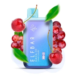Одноразовая электронная сигарета Elf Bar Raya D1 Grape Cherry (Виноград Вишня) (13000 Затяжек)