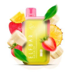 Одноразовая электронная сигарета Elf Bar Raya D1 Pineapple Strawberry Banana (Ананас Клубника Банан) (13000 Затяжек)