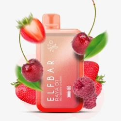 Одноразовая электронная сигарета Elf Bar Raya D1 Red Berry Cherry (Красная Ягода Вишня) (13000 Затяжек)
