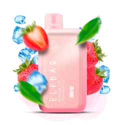 Одноразовая электронная сигарета Elf Bar Raya D1 Strawberry Ice (Клубника Лед) (13000 Затяжек)