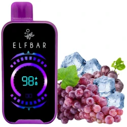 Одноразовая электронная сигарета Elf Bar Raya D2 Grape Ice (Виноград Лед) (20000 Затяжек)