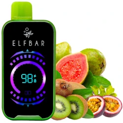 Одноразовая электронная сигарета Elf Bar Raya D2 Kiwi Passion Fruit Guava (Киви Маракуйя Гуава) (20000 Затяжек)