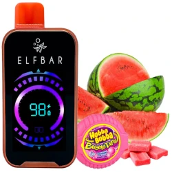 Одноразовая электронная сигарета Elf Bar Raya D2 Watermelon Bubble Gum (Арбуз Бабл Гамм) (20000 Затяжек)